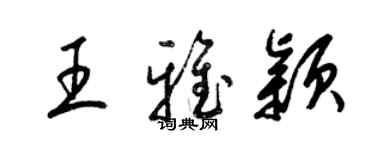 梁锦英王雅颖草书个性签名怎么写