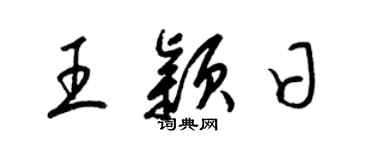 梁锦英王颖日草书个性签名怎么写