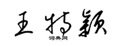 梁锦英王特颖草书个性签名怎么写