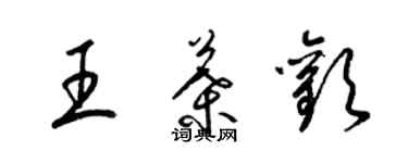 梁锦英王叶欢草书个性签名怎么写