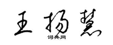 梁锦英王扬慧草书个性签名怎么写