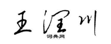 梁锦英王润川草书个性签名怎么写