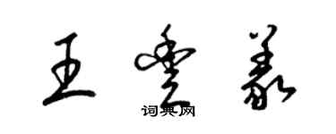 梁锦英王丰义草书个性签名怎么写