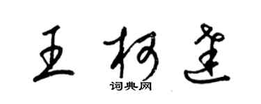 梁锦英王柯达草书个性签名怎么写
