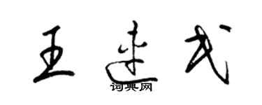 梁锦英王连民草书个性签名怎么写
