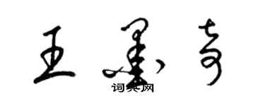 梁锦英王墨奇草书个性签名怎么写