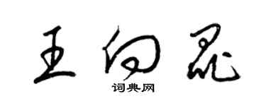 梁锦英王向昆草书个性签名怎么写