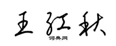 梁锦英王红秋草书个性签名怎么写