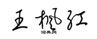 梁锦英王枫红草书个性签名怎么写