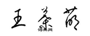 梁锦英王叶萌草书个性签名怎么写
