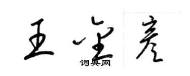 梁锦英王金彦草书个性签名怎么写