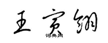 梁锦英王寅翎草书个性签名怎么写