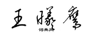 梁锦英王曦鹰草书个性签名怎么写
