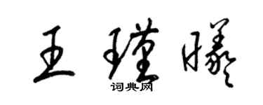 梁锦英王瑾曦草书个性签名怎么写