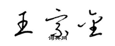 梁锦英王宗金草书个性签名怎么写