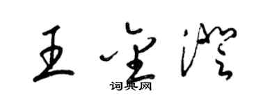 梁锦英王金澄草书个性签名怎么写