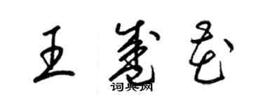 梁锦英王盛花草书个性签名怎么写