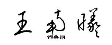 梁锦英王南曦草书个性签名怎么写