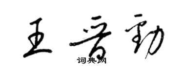 梁锦英王晋劲草书个性签名怎么写