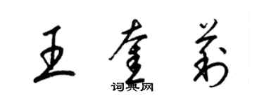 梁锦英王奎莉草书个性签名怎么写