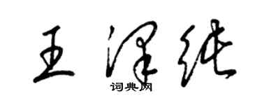 梁锦英王泽纯草书个性签名怎么写