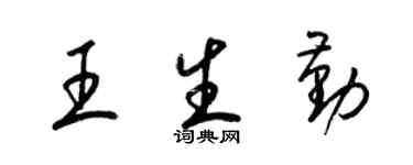 梁锦英王生勤草书个性签名怎么写
