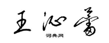 梁锦英王沁蕾草书个性签名怎么写