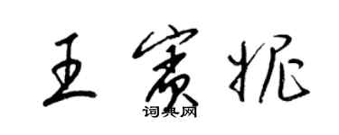 梁锦英王宾妮草书个性签名怎么写