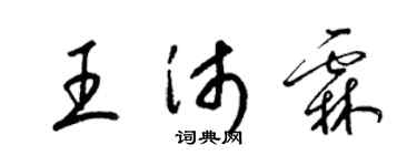 梁锦英王沛霖草书个性签名怎么写
