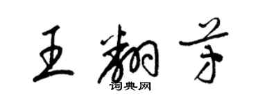 梁锦英王翻芳草书个性签名怎么写