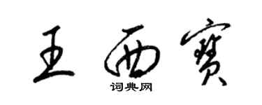 梁锦英王西宝草书个性签名怎么写
