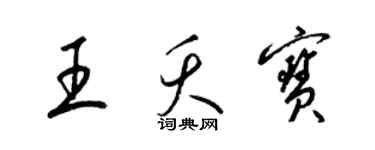 梁锦英王夭宝草书个性签名怎么写