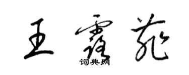 梁锦英王露菲草书个性签名怎么写