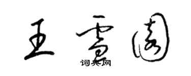 梁锦英王雪园草书个性签名怎么写