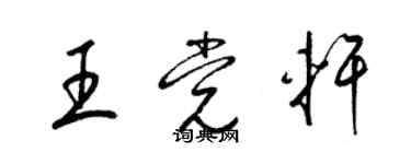 梁锦英王党轩草书个性签名怎么写