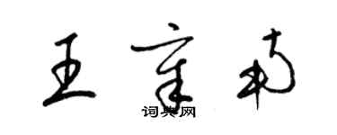 梁锦英王章南草书个性签名怎么写