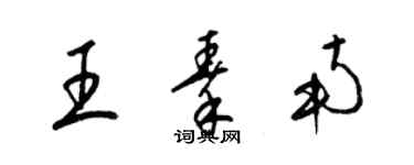 梁锦英王秦南草书个性签名怎么写