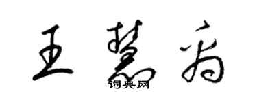 梁锦英王慧禹草书个性签名怎么写
