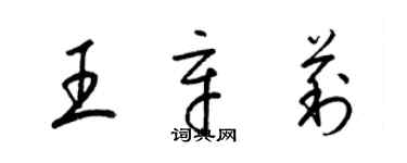 梁锦英王辛莉草书个性签名怎么写