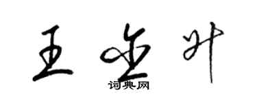 梁锦英王含升草书个性签名怎么写