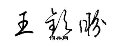 梁锦英王钦盼草书个性签名怎么写