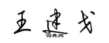 梁锦英王建戈草书个性签名怎么写