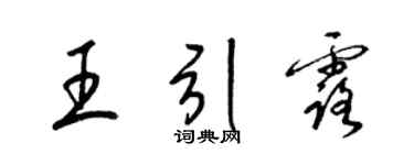 梁锦英王引露草书个性签名怎么写