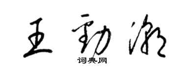 梁锦英王劲潮草书个性签名怎么写