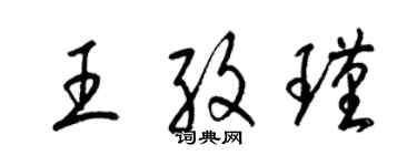 梁锦英王孜瑾草书个性签名怎么写