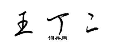 梁锦英王丁二草书个性签名怎么写