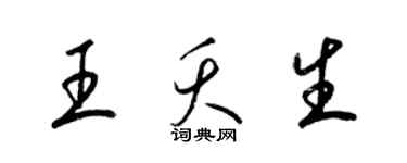 梁锦英王夭生草书个性签名怎么写