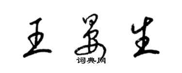 梁锦英王晏生草书个性签名怎么写