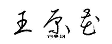 梁锦英王原花草书个性签名怎么写