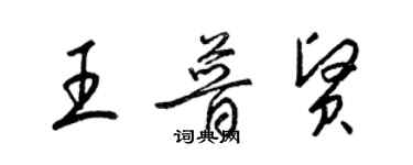 梁锦英王普贤草书个性签名怎么写